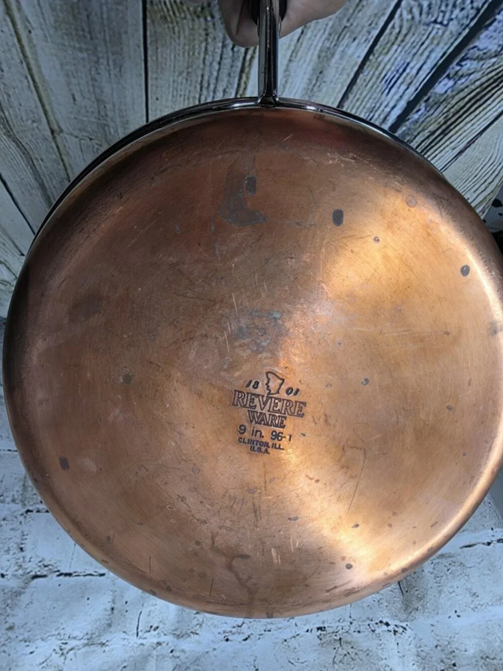 Revere Ware 1801 9-Inch Stainless Steel Fry Pan Skillet Copper Stainless Steel